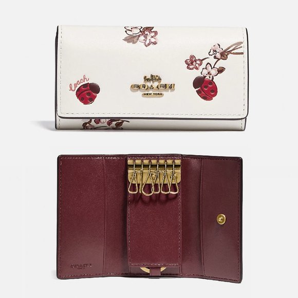Coach | Bags | Coach Six Ring Key Case With Ladybug Floral Print